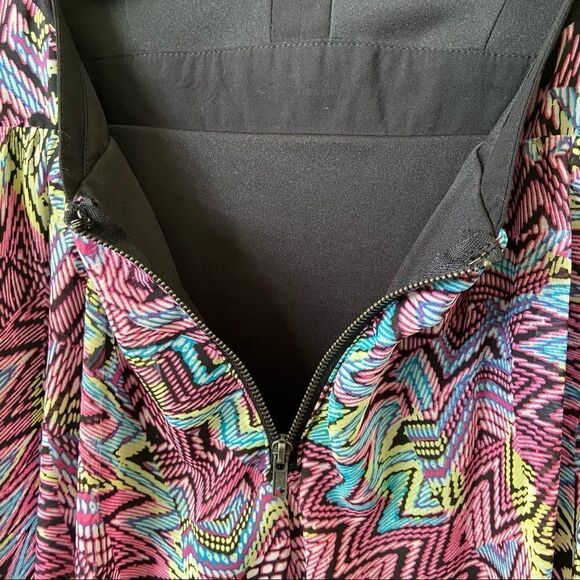 Material Girl-Abstract T-Back High Low Dress - Picture 8 of 11